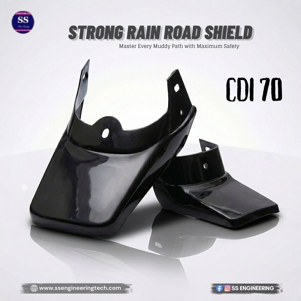 MUD FLAP CDI 70 CC REAR AND FRONT ( SET ) BY SS ENGINEERING