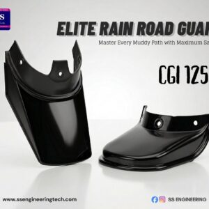 MUD FLAP CGI 125 CC REAR AND FRONT ( SET ) Unbreakable and Shining Mud Flap BY SS ENGINEERING